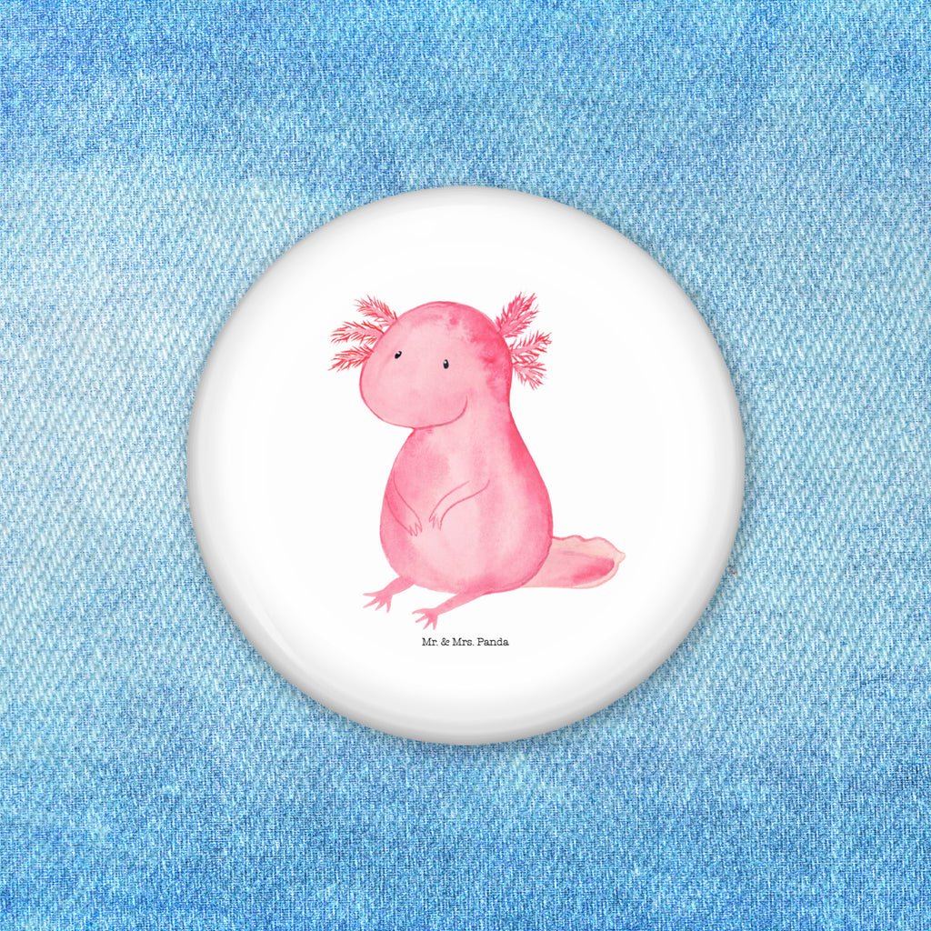 Button Axolotl 50mm Button, Button, Pin, Anstecknadel, Axolotl, Molch, Axolot, vergnügt, fröhlich, zufrieden, Lebensstil, Weisheit, Lebensweisheit, Liebe, Freundin