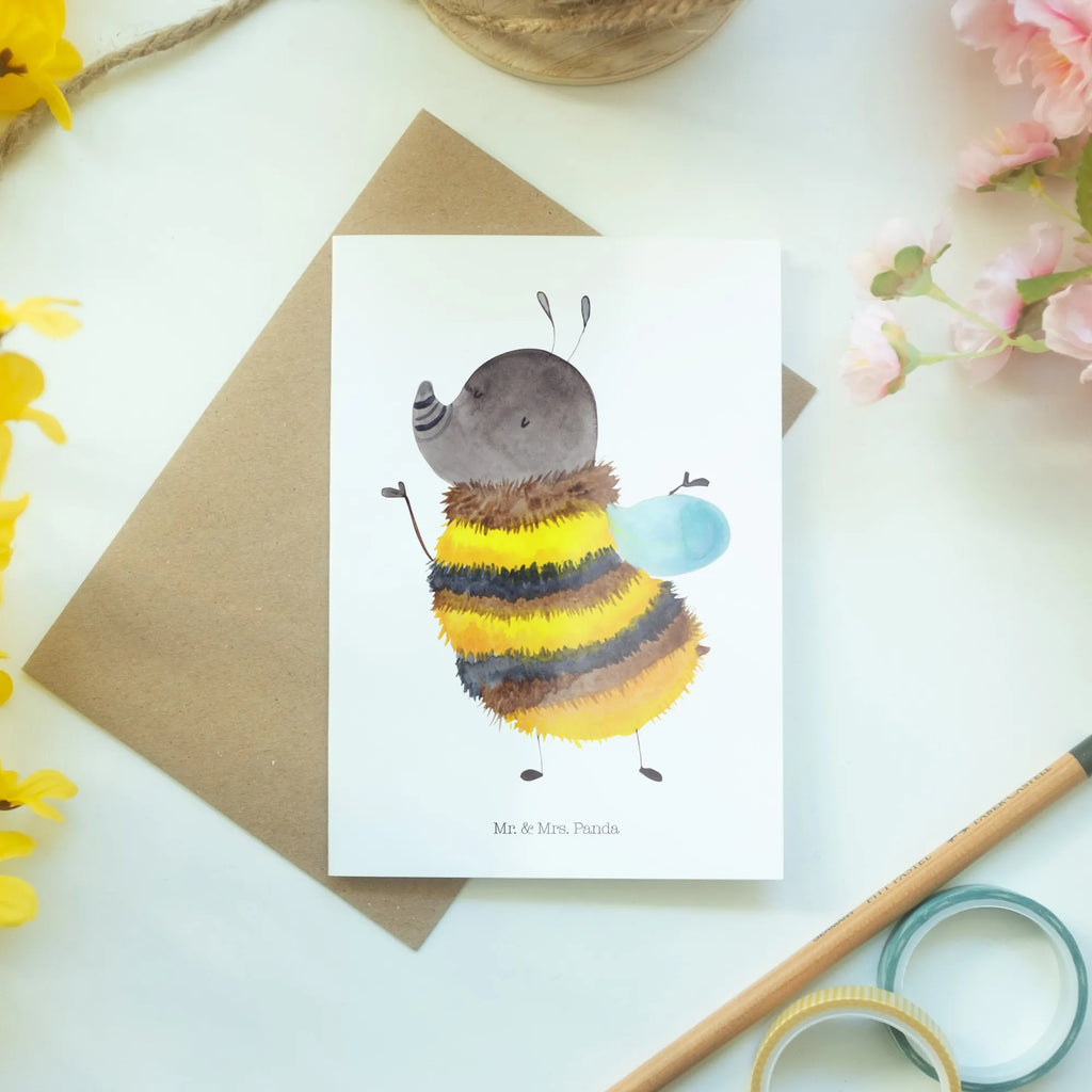 Greetings card bumblebee fluffy Hochzeitskarte, Glückwunschkarte, Einladungskarte, Klappkarte, Geburtstagskarte, Grußkarte, Ansichtskarten, Karte, Tiermotive, Gute Laune, lustige Sprüche, Tiere, Flauschig, Biene, Hummel, Natur, Blume