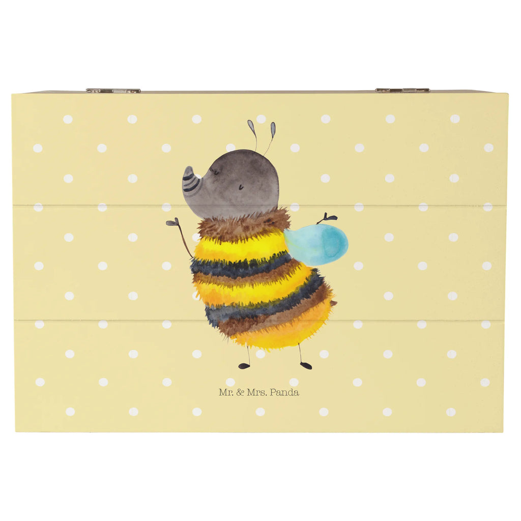 Wooden chest bumblebee fluffy Erinnerungsbox, Dekokiste, Erinnerungskiste, Kiste, Holzkiste, Geschenkbox, Schatzkiste, Schatulle, Truhe, Geschenkdose, XXL, Aufbewahrungsbox, Tiermotive, Gute Laune, lustige Sprüche, Tiere, Flauschig, Hummel, Natur, Biene, Blume