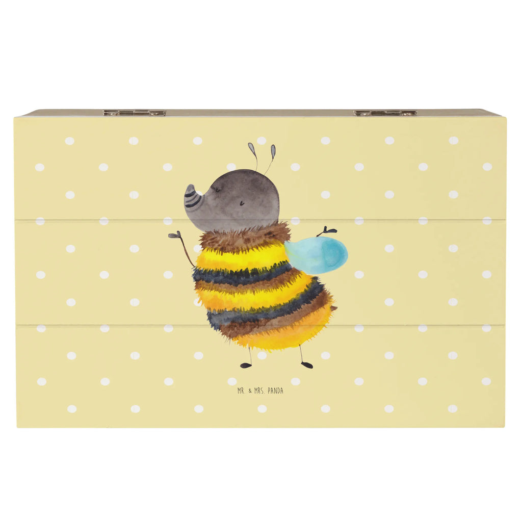 Wooden chest bumblebee fluffy Erinnerungsbox, Dekokiste, Erinnerungskiste, Kiste, Holzkiste, Geschenkbox, Schatzkiste, Schatulle, Truhe, Geschenkdose, XXL, Aufbewahrungsbox, Tiermotive, Gute Laune, lustige Sprüche, Tiere, Flauschig, Hummel, Natur, Biene, Blume