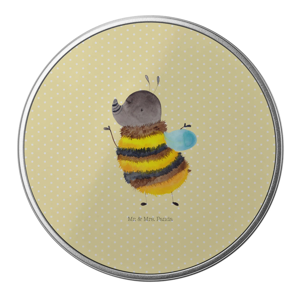 okrągła puszka z blachy trzmiel puszysty Motywy zwierzęce, dobra energia, zabawne powiedzonka, zwierzęta