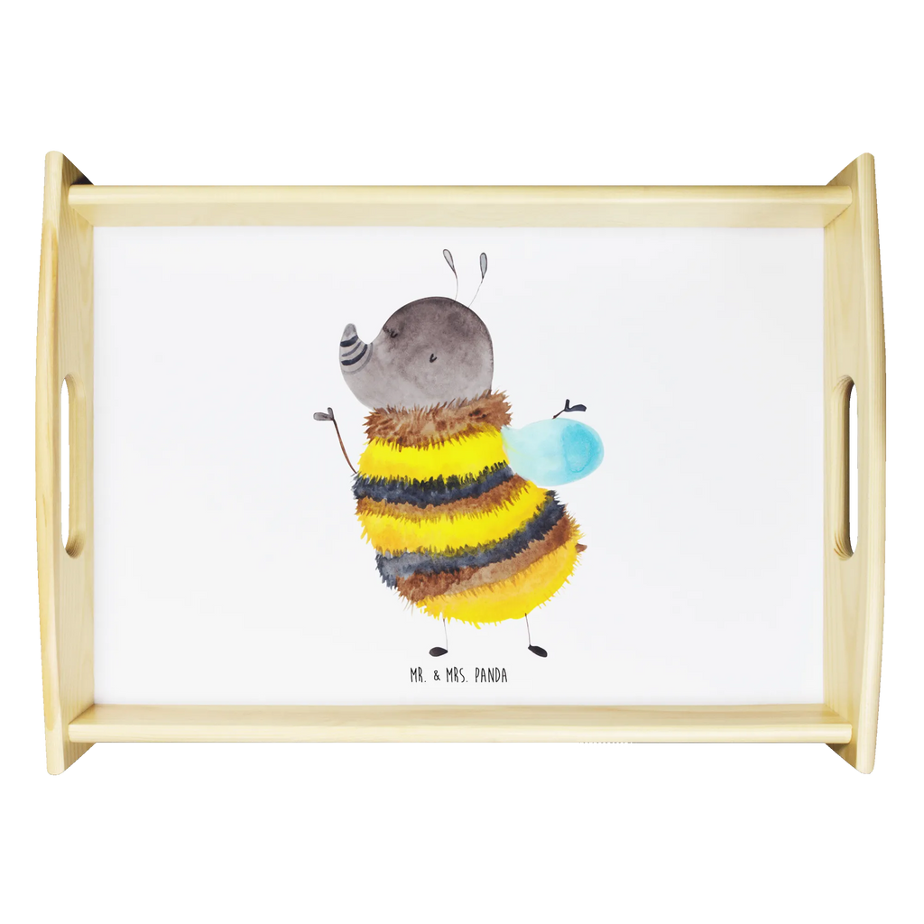 Serviertablett Hummel flauschig Frühstückstablett, Küchentablett, Serviertablett, Tablett, Dekotablett, Holztablett, Tiermotive, Gute Laune, lustige Sprüche, Tiere, Biene, Hummel, Natur, Blume, Flauschig