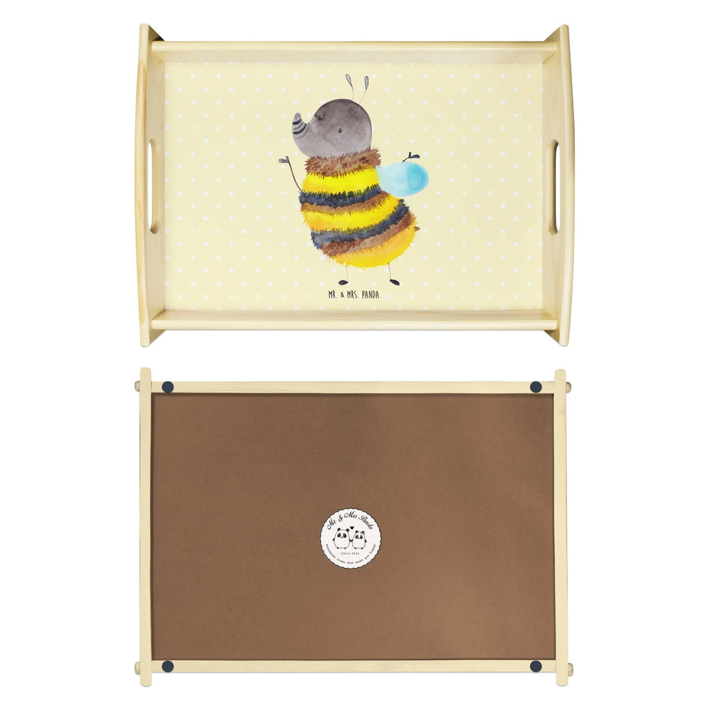 Serviertablett Hummel flauschig Frühstückstablett, Küchentablett, Serviertablett, Tablett, Dekotablett, Holztablett, Tiermotive, Gute Laune, lustige Sprüche, Tiere, Biene, Hummel, Natur, Blume, Flauschig