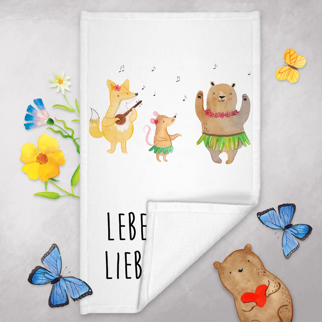 Hand towel forest animals Aloha children, bathroom, big, bath towel, Towel, towels, baby, small animals, cute, funny, cute animal motives, hand drawn, small world, funny sayings, good mood, happy, gifts, gift ideas, special gifts, animal lover, card, dancing, aloha, bear, forest animals, hedgehog, music, forest, rabbit, laughter, life