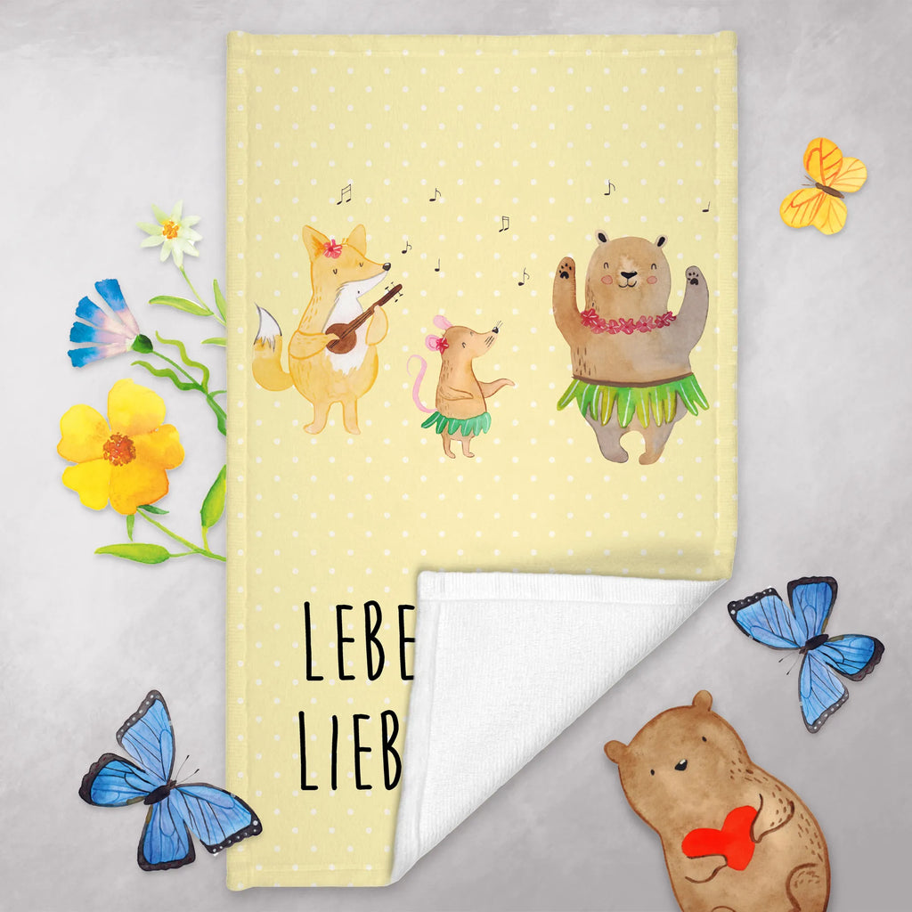 Hand towel forest animals Aloha children, bathroom, big, bath towel, Towel, towels, baby, small animals, cute, funny, cute animal motives, hand drawn, small world, funny sayings, good mood, happy, gifts, gift ideas, special gifts, animal lover, card, dancing, aloha, bear, forest animals, hedgehog, music, forest, rabbit, laughter, life