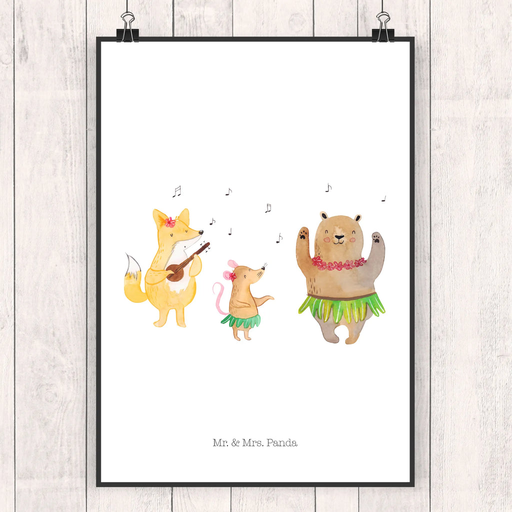 Poster forest animals Aloha Wandposter, grafikposter, Wanddekoration, Posterdruck, wandkunst, Designposter, Wandbild, Wanddeko Bild, kunstdruck poster, Poster, kunstposter, kunst für die wand, Deko Bild, Plakat, wanddeko, Bild, Wandschmuck, drucke, Kunstdruck, Mr. & Mrs. Panda Poster, Bild für Wand, wanddruck, Gute Laune, Tiermotive, Tiere, Lustige Sprüche, Lachen, Leben, Waldtiere, Tanzen, Aloha, Igel, Bär, Wald, Hase, Musik
