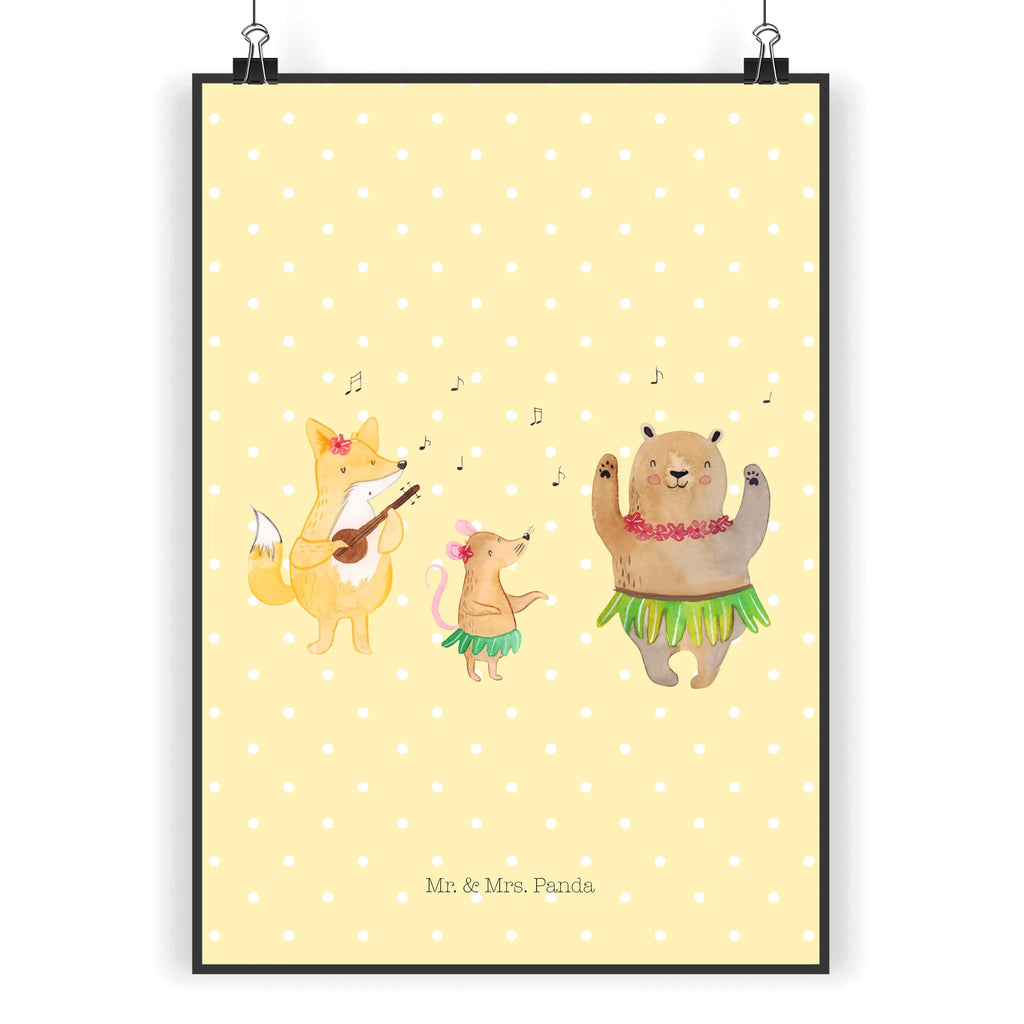 Poster forest animals Aloha Wandposter, grafikposter, Wanddekoration, Posterdruck, wandkunst, Designposter, Wandbild, Wanddeko Bild, kunstdruck poster, Poster, kunstposter, kunst für die wand, Deko Bild, Plakat, wanddeko, Bild, Wandschmuck, drucke, Kunstdruck, Mr. & Mrs. Panda Poster, Bild für Wand, wanddruck, Gute Laune, Tiermotive, Tiere, Lustige Sprüche, Lachen, Leben, Waldtiere, Tanzen, Aloha, Igel, Bär, Wald, Hase, Musik