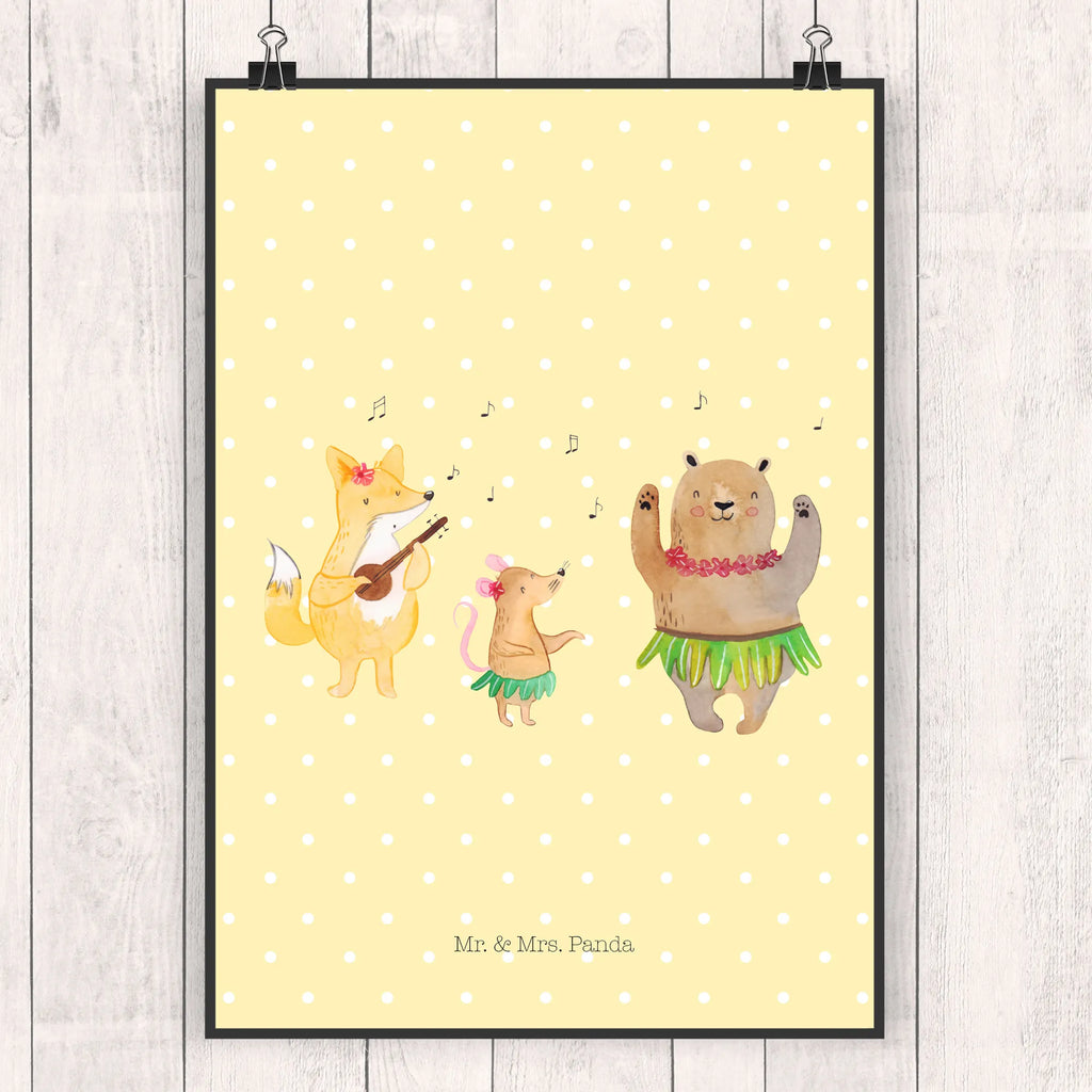 Poster forest animals Aloha Wandposter, grafikposter, Wanddekoration, Posterdruck, wandkunst, Designposter, Wandbild, Wanddeko Bild, kunstdruck poster, Poster, kunstposter, kunst für die wand, Deko Bild, Plakat, wanddeko, Bild, Wandschmuck, drucke, Kunstdruck, Mr. & Mrs. Panda Poster, Bild für Wand, wanddruck, Gute Laune, Tiermotive, Tiere, Lustige Sprüche, Lachen, Leben, Waldtiere, Tanzen, Aloha, Igel, Bär, Wald, Hase, Musik