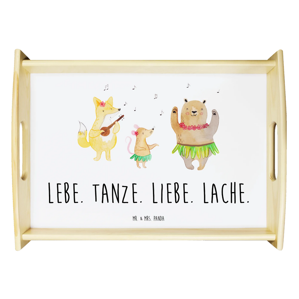 Serving tray forest animals Aloha breakfast tray, tray, kitchen tray, wooden tray, serving tray, small animals, cute, funny, cute animal motives, hand drawn, small world, funny sayings, good mood, happy, gifts, gift ideas, special gifts, animal lover, card, aloha, dancing, music, bear, laughter, hedgehog, life, forest, rabbit, forest animals