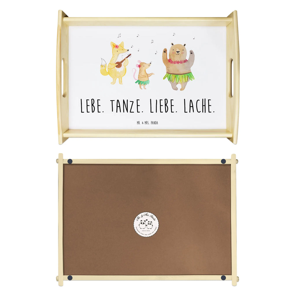 Serving tray forest animals Aloha breakfast tray, tray, kitchen tray, wooden tray, serving tray, small animals, cute, funny, cute animal motives, hand drawn, small world, funny sayings, good mood, happy, gifts, gift ideas, special gifts, animal lover, card, aloha, dancing, music, bear, laughter, hedgehog, life, forest, rabbit, forest animals