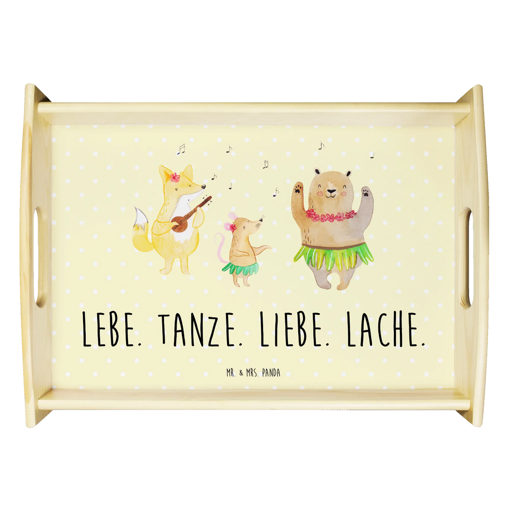 Serving tray forest animals Aloha breakfast tray, tray, kitchen tray, wooden tray, serving tray, small animals, cute, funny, cute animal motives, hand drawn, small world, funny sayings, good mood, happy, gifts, gift ideas, special gifts, animal lover, card, aloha, dancing, music, bear, laughter, hedgehog, life, forest, rabbit, forest animals