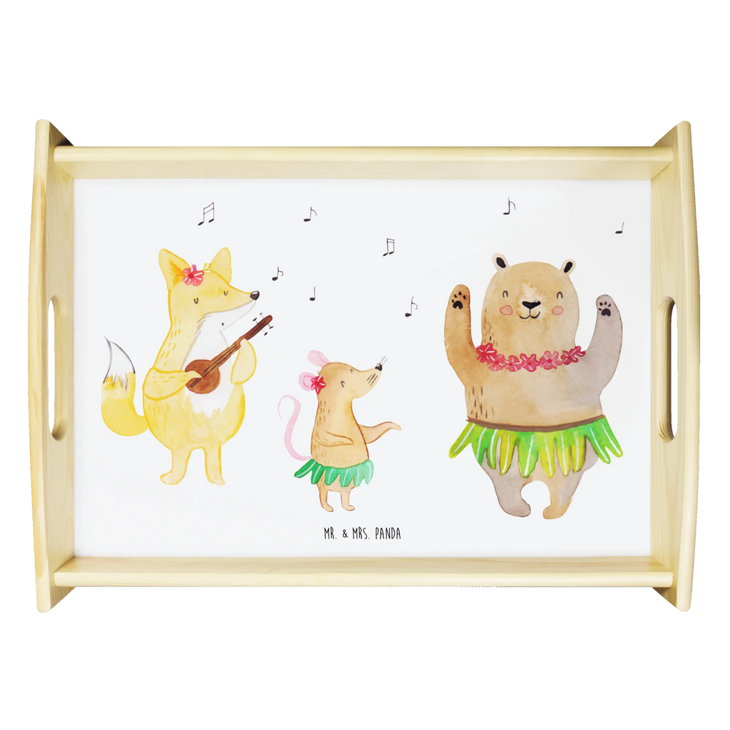 Serving tray forest animals Aloha breakfast tray, tray, kitchen tray, wooden tray, serving tray, small animals, cute, funny, cute animal motives, hand drawn, small world, funny sayings, good mood, happy, gifts, gift ideas, special gifts, animal lover, card, aloha, dancing, music, bear, laughter, hedgehog, life, forest, rabbit, forest animals