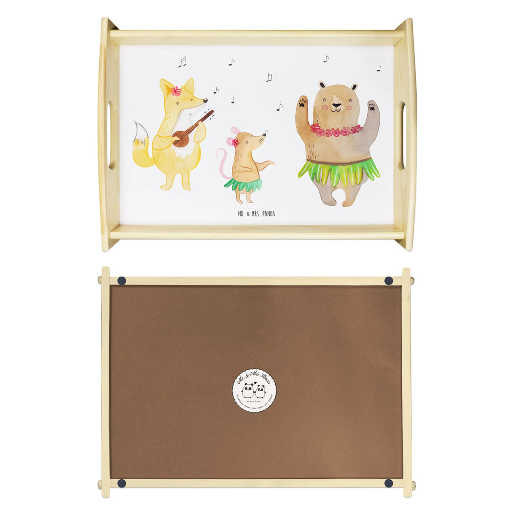 Serving tray forest animals Aloha breakfast tray, tray, kitchen tray, wooden tray, serving tray, small animals, cute, funny, cute animal motives, hand drawn, small world, funny sayings, good mood, happy, gifts, gift ideas, special gifts, animal lover, card, aloha, dancing, music, bear, laughter, hedgehog, life, forest, rabbit, forest animals