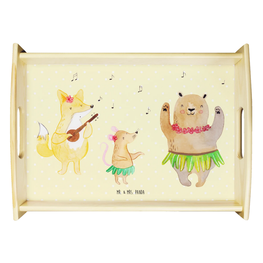 Serving tray forest animals Aloha breakfast tray, tray, kitchen tray, wooden tray, serving tray, small animals, cute, funny, cute animal motives, hand drawn, small world, funny sayings, good mood, happy, gifts, gift ideas, special gifts, animal lover, card, aloha, dancing, music, bear, laughter, hedgehog, life, forest, rabbit, forest animals