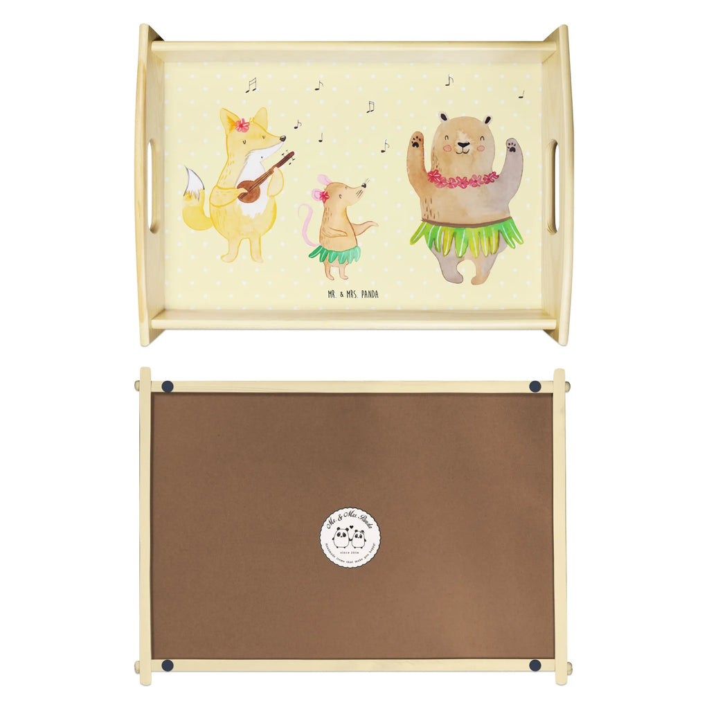 Serving tray forest animals Aloha breakfast tray, tray, kitchen tray, wooden tray, serving tray, small animals, cute, funny, cute animal motives, hand drawn, small world, funny sayings, good mood, happy, gifts, gift ideas, special gifts, animal lover, card, aloha, dancing, music, bear, laughter, hedgehog, life, forest, rabbit, forest animals