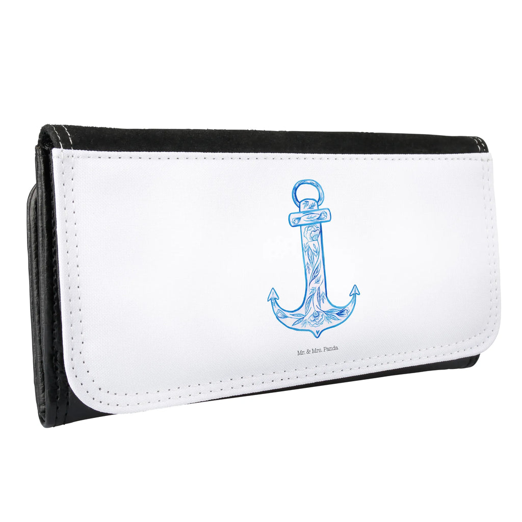 Ladies purse anchor Blue Large, Wallet, XXL, Wallets, Ladies, Purse, small animals, cute, funny, cute animal motives, hand drawn, small world, funny sayings, good mood, happy, gifts, gift ideas, special gifts, animal lover, card