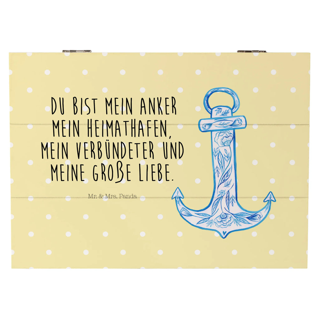 Holzkiste Anker Blau Schatzkiste, Dekokiste, Schatulle, Holzkiste, Geschenkdose, Geschenkbox, XXL, Aufbewahrungsbox, Truhe, Kiste, Erinnerungsbox, Erinnerungskiste, Tiermotive, Gute Laune, lustige Sprüche, Tiere