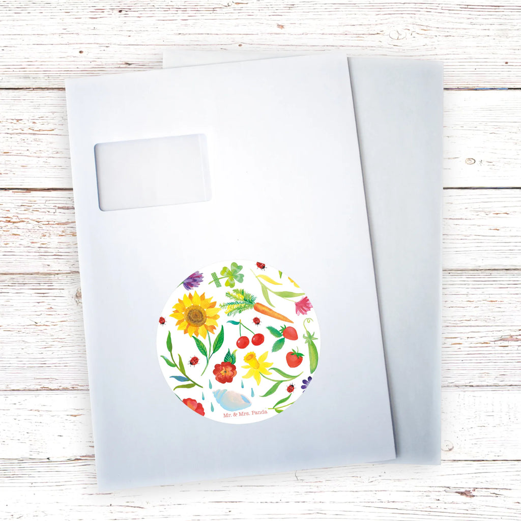 120mm okrągła naklejka Lato Dekoracje kwiatowe, dekoracje wiosenne, dekoracje letnie, dekoracja, pozytywna wiadomość, miłośnik natury, na zewnątrz, natura, przygoda