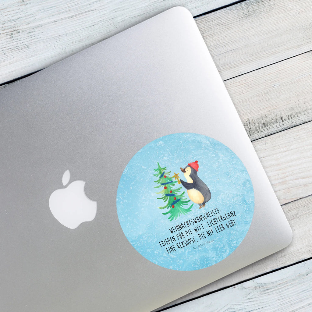 Rund Aufkleber Pinguin Weihnachtsbaum Aufkleber, Kinder, Etikett, Sticker, rund, Winter, Weihnachten, Weihnachtsdeko, Nikolaus, Advent, Heiligabend, Wintermotiv, Pinguin