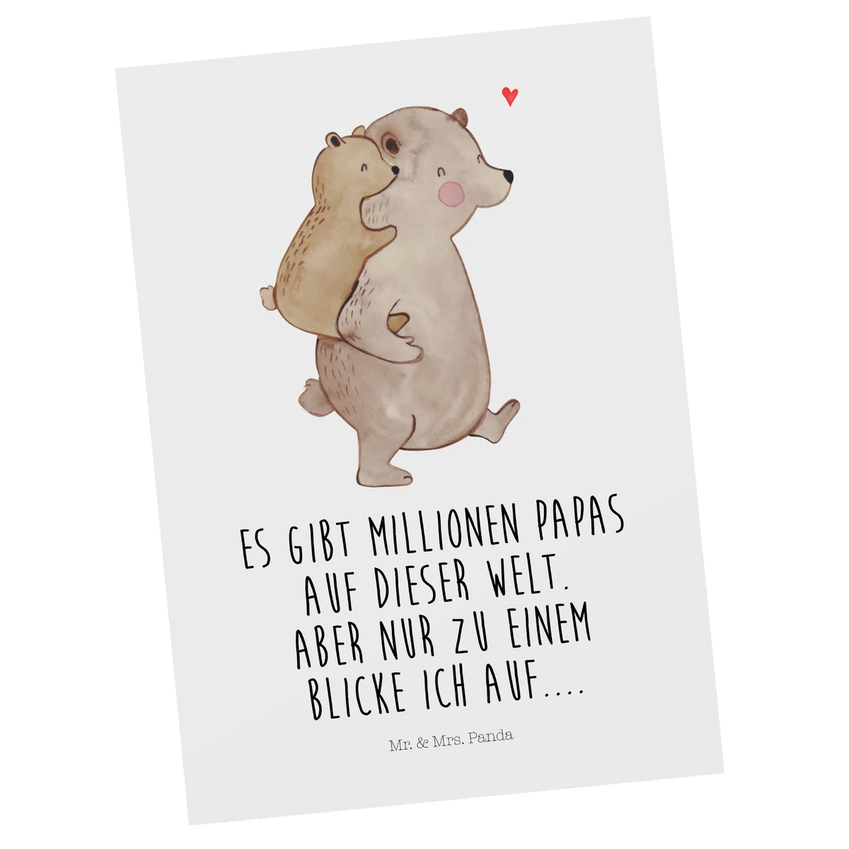 Postcard Papa Bear Father's Day, Mother's Day, uncle, birthday, present, father's day