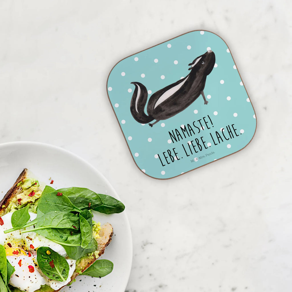 Podkładka skunks Joga Untersetzer für Gläser, Untersetzer Gläser, Korkuntersetzer, Bierdeckel, Untersetzer aus Holz, Glasuntersetzer, Tassen Untersetzer, Getränkeuntersetzer, Holzuntersetzer, Untersetzer Design, Untersetzer, Untersetzer Holz, Stinktier, Skunk, Yoga, Stinker, Stinki, Liebe, Raubtier, Wildtier, Lache, Namaste, Lebe