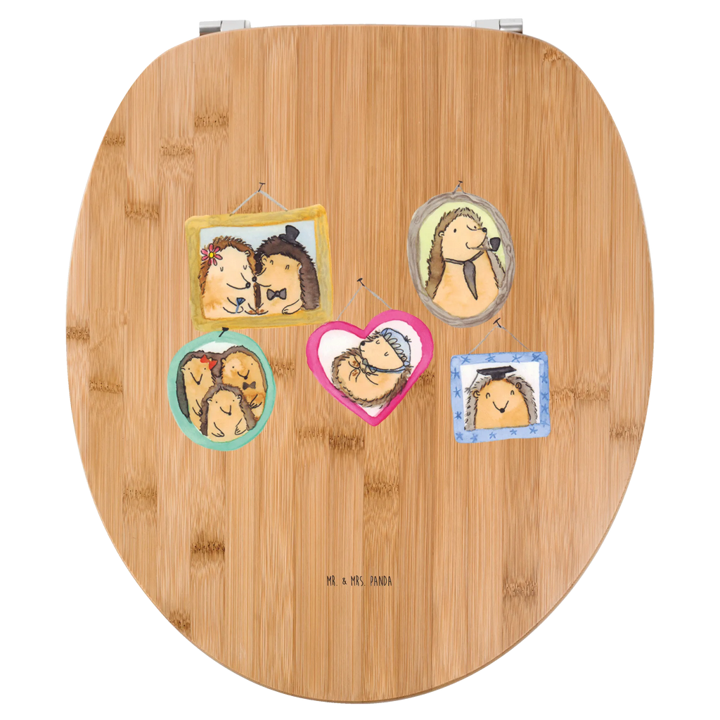 Motiv WC Sitz Igel Familie WC-Sitz, Toilettendeckel, Klodeckel, Toilette, Klobrille, Familie, Vatertag, Muttertag, Bruder, Schwester, Mama, Papa, Oma, Opa, Glück, Igel, Zusammenhalt, Bilder, Liebe