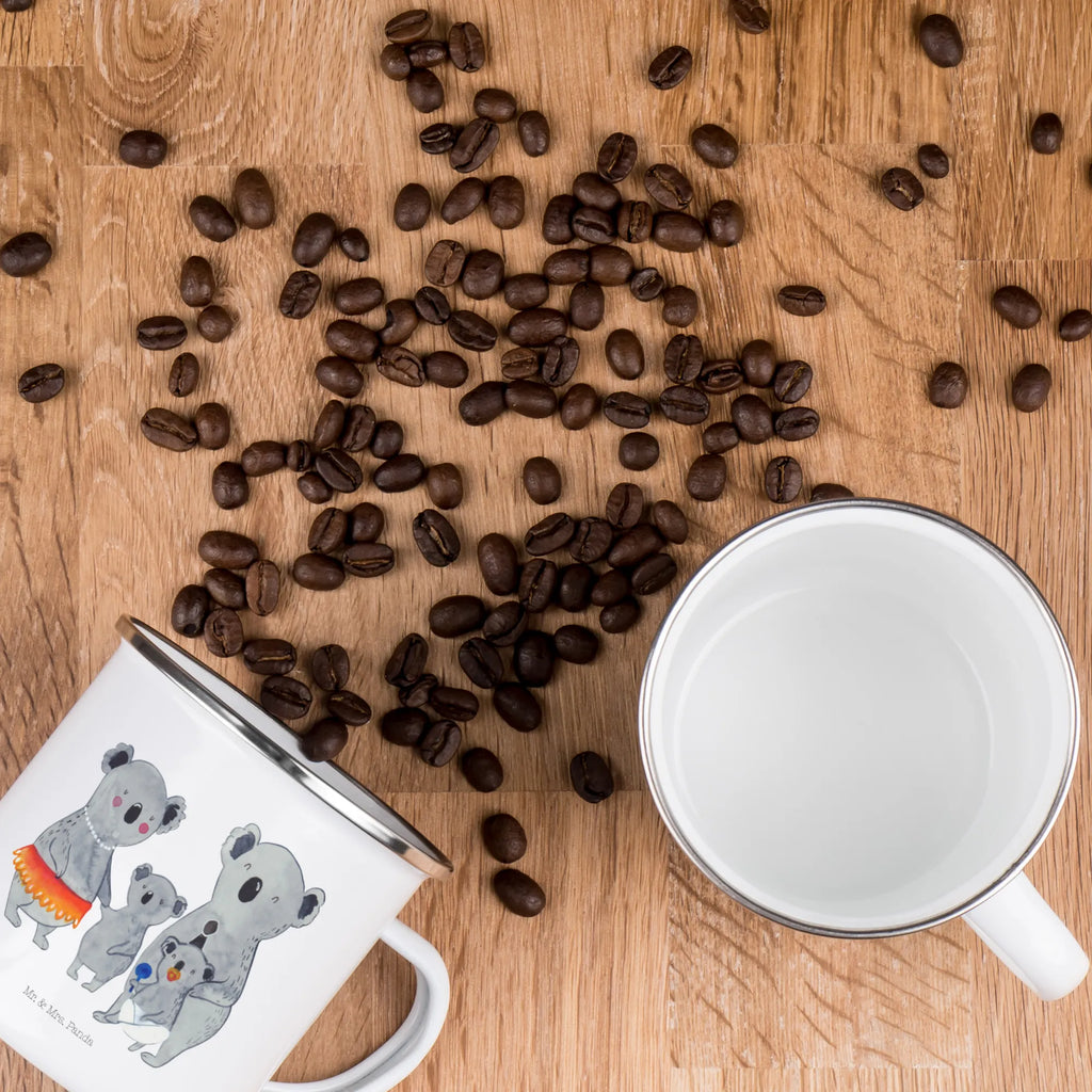 Enamel camping mug Koala Family wanderbecher, blechbecher, Campingbecher, wandertasse, Tasse, Emaille Tasse, Emailletasse, Teebecher, Emaille Becher, Pott, Trinkbecher, Becher, Tasse Emaille, becher emaille, Kaffeebecher, Teetasse, Metalltasse, Campingtasse, Blechtasse, Kaffeetasse, metallbecher, Reisebecher, emaillebecher, reisetasse, Oma, Opa, Muttertag, Familie, Schwester, Bruder, Vatertag, Mama, Papa, Familienleben, Family, Koalas, Geschwister, Kinder, Koala