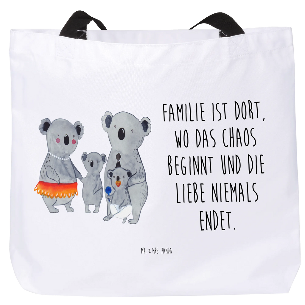 Shopper Koala Family XXL Tasche, Tüte, Strandtasche, Einkaufsbeutel, Ausflug, Beutel, Stofftasche, Schultasche, Einkaufstasche, Tragebeutel, XL, Freizeittasche, Schulbeutel, Shopper, Schultertasche, Alltagstasche, Papa, Mama, Bruder, Schwester, Muttertag, Familie, Vatertag, Opa, Oma, Kinder, Family, Familienleben, Koalas, Koala, Geschwister