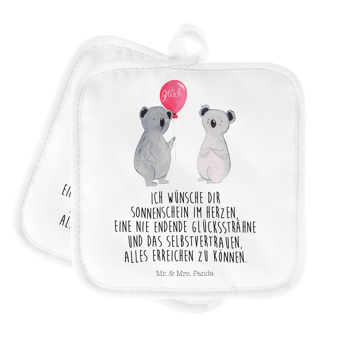 2er Set Topflappen  Koala Luftballon Ofenlappen, Topflappen im Doppelpack, Doppel Topflappen, Topfuntersetzer, Topflappen 2er Set, Topflappen Set, Zwei Topflappen, 2er Set Topflappen, Kochlappen, Topflappenset, Topflappen, topfhalter, Koalabär, Koala, Party, Geburtstag, Geschenk, Luftballon