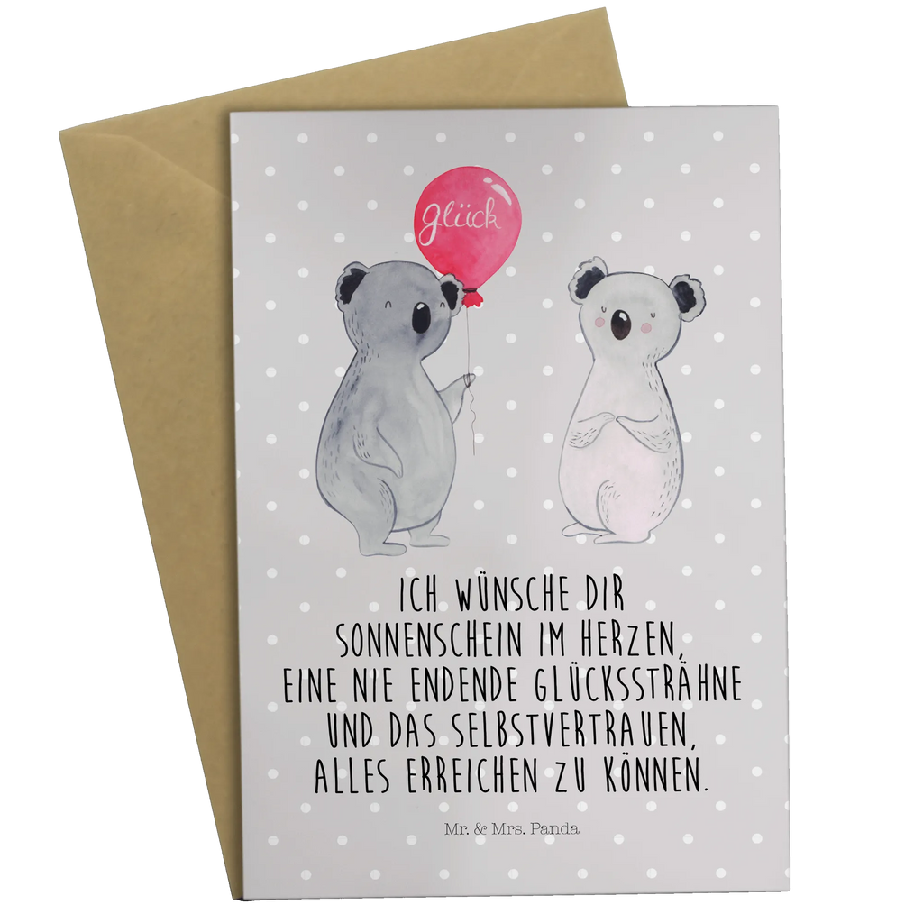 Greetings card Koala bear balloon Glückwunschkarte, Geburtstagskarte, Einladungskarte, Hochzeitskarte, Klappkarte, Karte, Grußkarte, Ansichtskarten, Koala, Koalabär, Luftballon, Party, Geburtstag, Geschenk