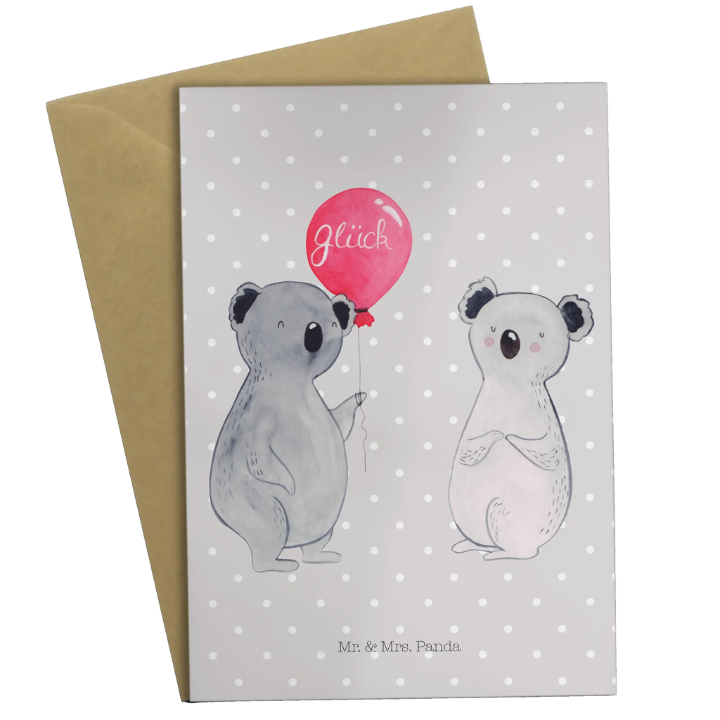 Greetings card Koala bear balloon Glückwunschkarte, Geburtstagskarte, Einladungskarte, Hochzeitskarte, Klappkarte, Karte, Grußkarte, Ansichtskarten, Koala, Koalabär, Luftballon, Party, Geburtstag, Geschenk