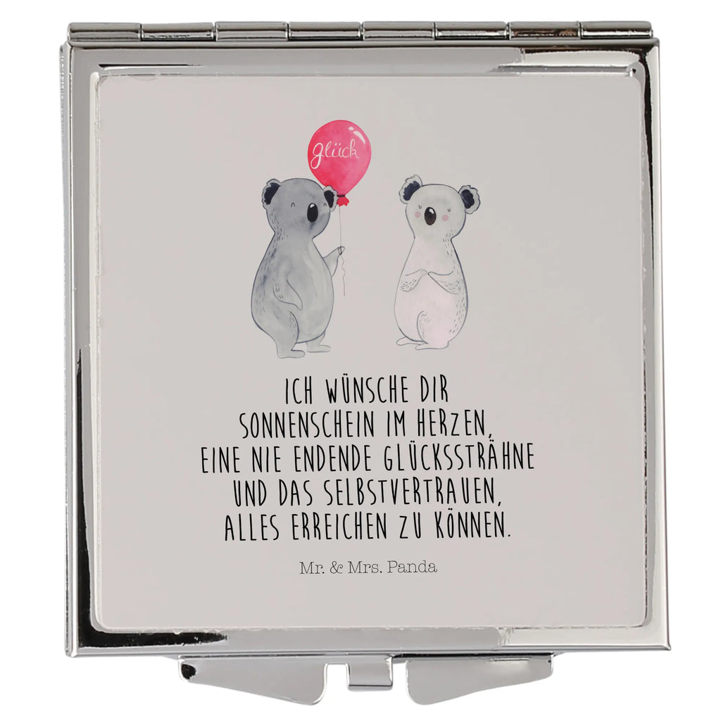 Handbag mirror Koala bear balloon silver, square, make-up mirror, make up, mirror, handbag, Koala, present, party, birthday, koala, balloon