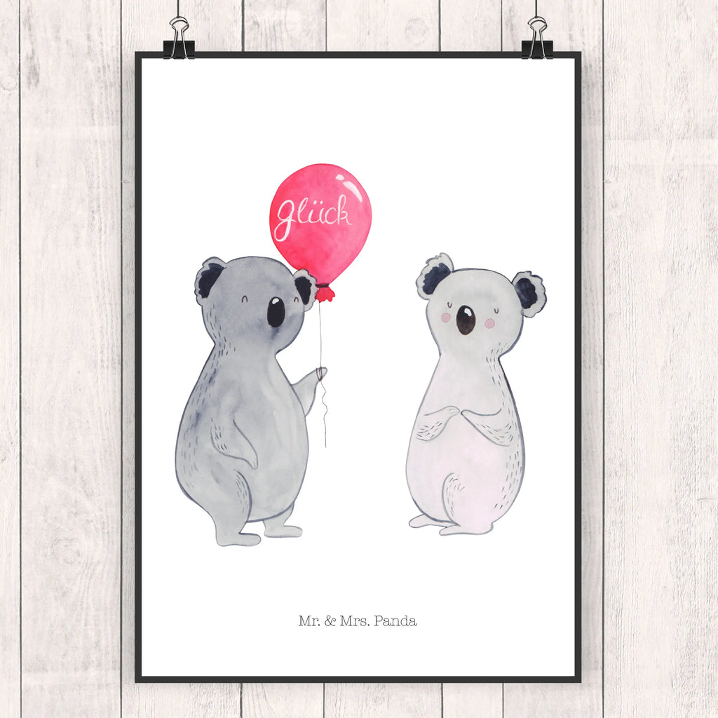 Poster Koala bear balloon Poster, Kunstdruck, Wanddekoration, Designposter, Handgemaltes Poster, Wandposter, Wanddeko Bild, Posterdruck, Mr. & Mrs. Panda Poster, Kinderposter, Wanddeko, Bild, Küchenposter, Raumdekoration, Koala, Koalabär, Geburtstag, Geschenk, Luftballon, Party