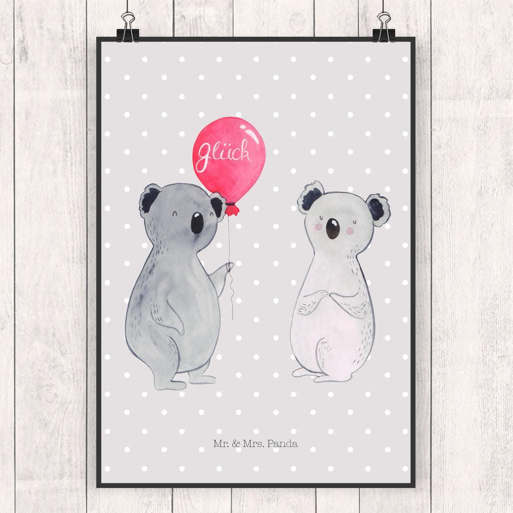 Poster Koala bear balloon Poster, Kunstdruck, Wanddekoration, Designposter, Handgemaltes Poster, Wandposter, Wanddeko Bild, Posterdruck, Mr. & Mrs. Panda Poster, Kinderposter, Wanddeko, Bild, Küchenposter, Raumdekoration, Koala, Koalabär, Geburtstag, Geschenk, Luftballon, Party