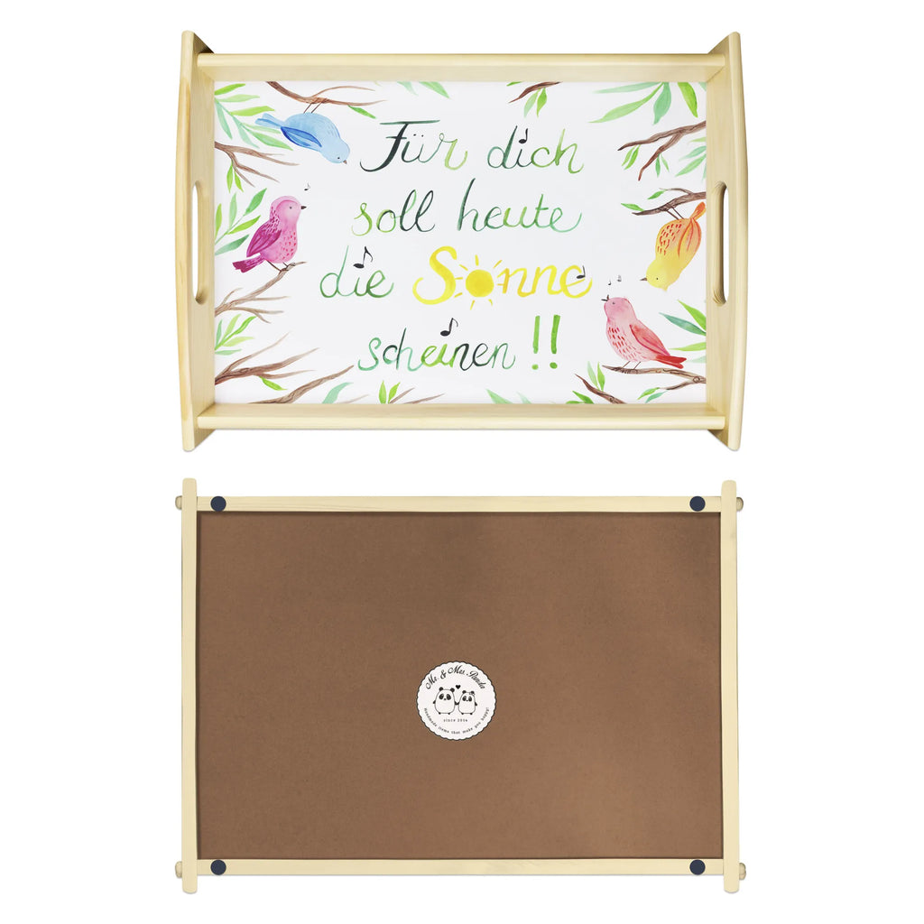Serviertablett Vögel Sonne Tablett, Serviertablett, Küchentablett, Holztablett, Dekotablett, Frühstückstablett, Blumen Deko, Frühlings Deko, Sommer Deko, Dekoration, positive Botschaft, Naturliebhaber, Outdoor, Natur, Abenteuer