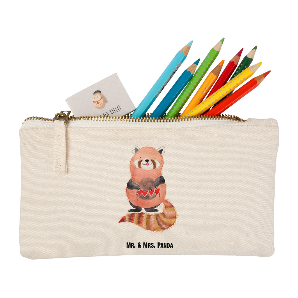 torebka na makijaż Czerwony Panda pencil case, kosmetiktäschchen, aufbewahrungsbeutel, Federmappe, Waschtasche, Mäppchen, toiletry bag, Schminktasche, Etui, pinsel tasche, Kulturbeutel, Waschbeutel, utensilientasche, Kosmetiktasche, Schminktäschchen, Stiftemäppchen, Schminkbeutel, beauty case, Kulturtasche, aufbewahrungstasche, beauty tasche, Kosmetikbeutel, Schlampermäppchen, Tiermotive, Tiere, Lustige Sprüche, Gute Laune, Rot, Herz, Lieblingsmensch, Liebling, Liebe, Panda