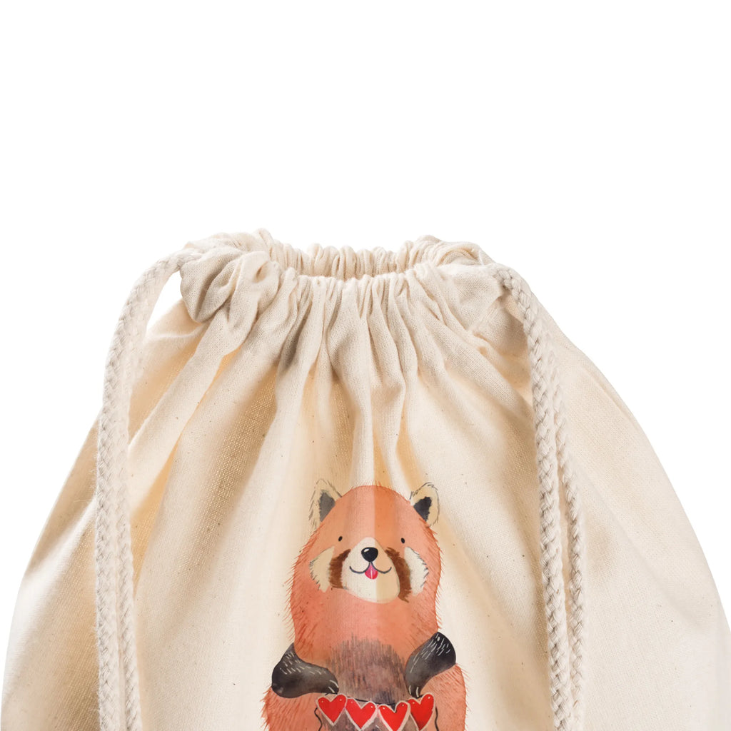 Drawstring bag red panda carrier bag, sports bag, bag, gym bag, jute bag, hipster, small animals, cute, funny, cute animal motives, hand drawn, small world, funny sayings, good mood, happy, gifts, gift ideas, special gifts, animal lover, card, darling, heart, red, love, favourite person, Panda