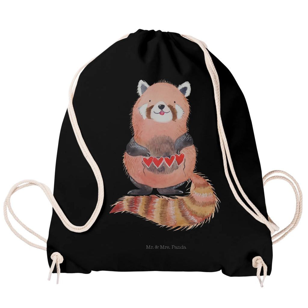 Drawstring bag red panda carrier bag, sports bag, bag, gym bag, jute bag, hipster, small animals, cute, funny, cute animal motives, hand drawn, small world, funny sayings, good mood, happy, gifts, gift ideas, special gifts, animal lover, card, darling, heart, red, love, favourite person, Panda