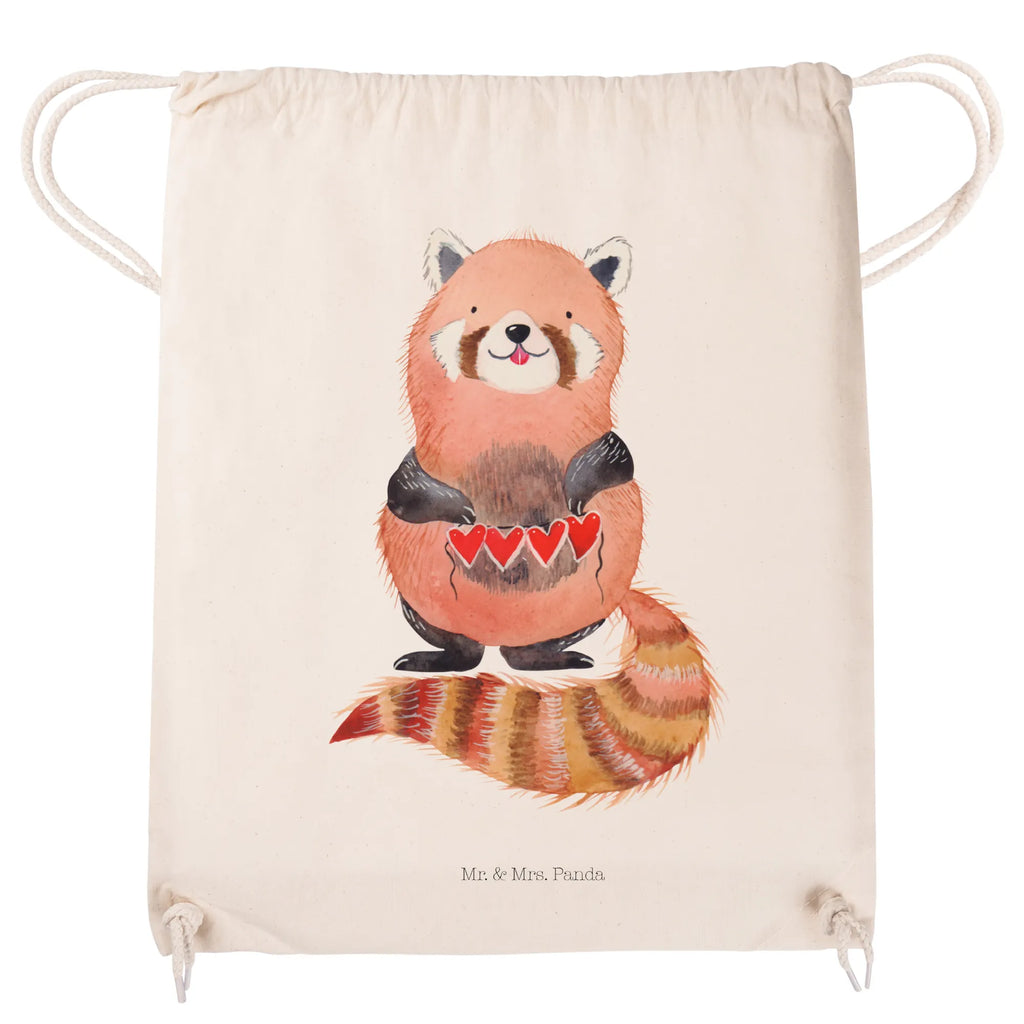 Drawstring bag red panda carrier bag, sports bag, bag, gym bag, jute bag, hipster, small animals, cute, funny, cute animal motives, hand drawn, small world, funny sayings, good mood, happy, gifts, gift ideas, special gifts, animal lover, card, darling, heart, red, love, favourite person, Panda