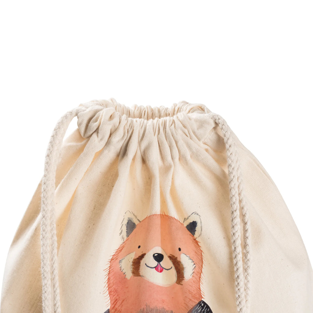 Drawstring bag red panda carrier bag, sports bag, bag, gym bag, jute bag, hipster, small animals, cute, funny, cute animal motives, hand drawn, small world, funny sayings, good mood, happy, gifts, gift ideas, special gifts, animal lover, card, darling, heart, red, love, favourite person, Panda