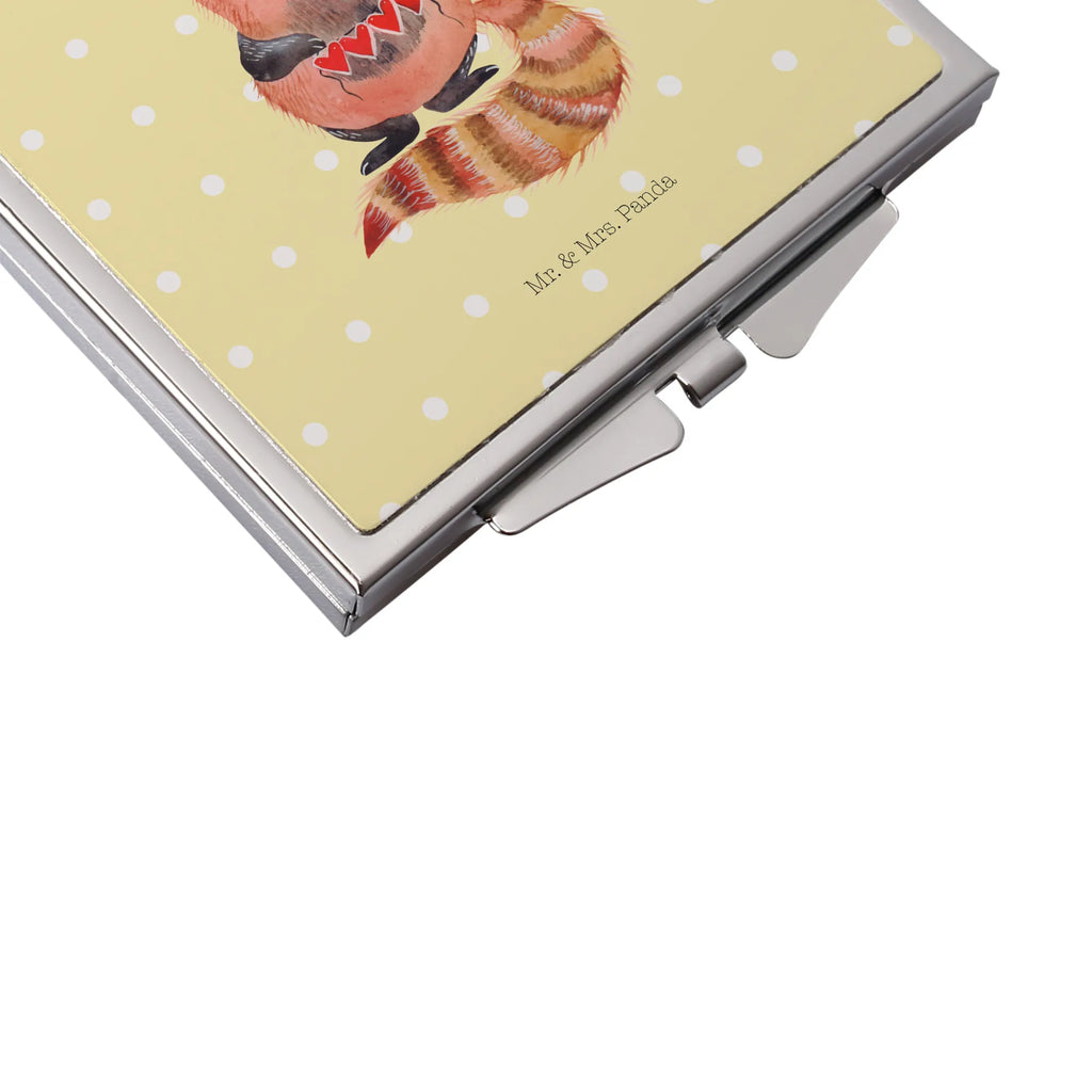 Kwadratowe lusterko do torebki Czerwony Panda Motywy zwierzęce, dobra energia, zabawne powiedzonka, zwierzęta