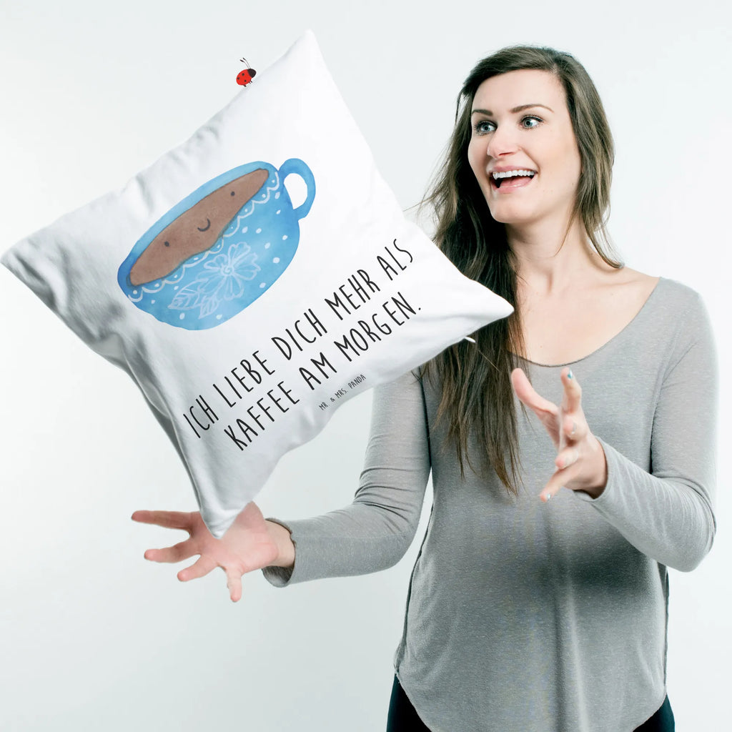 Cushion Coffee Cup settee, cushion, pad, pillow case, bedroom, 40x40, sofa, bed, couch, soft, 40 x 40, fluffy, Pillow, pillows, small animals, cute, funny, cute animal motives, hand drawn, small world, funny sayings, good mood, happy, gifts, gift ideas, special gifts, animal lover, card, love, pleasure, taste, cup, happiness, Coffee