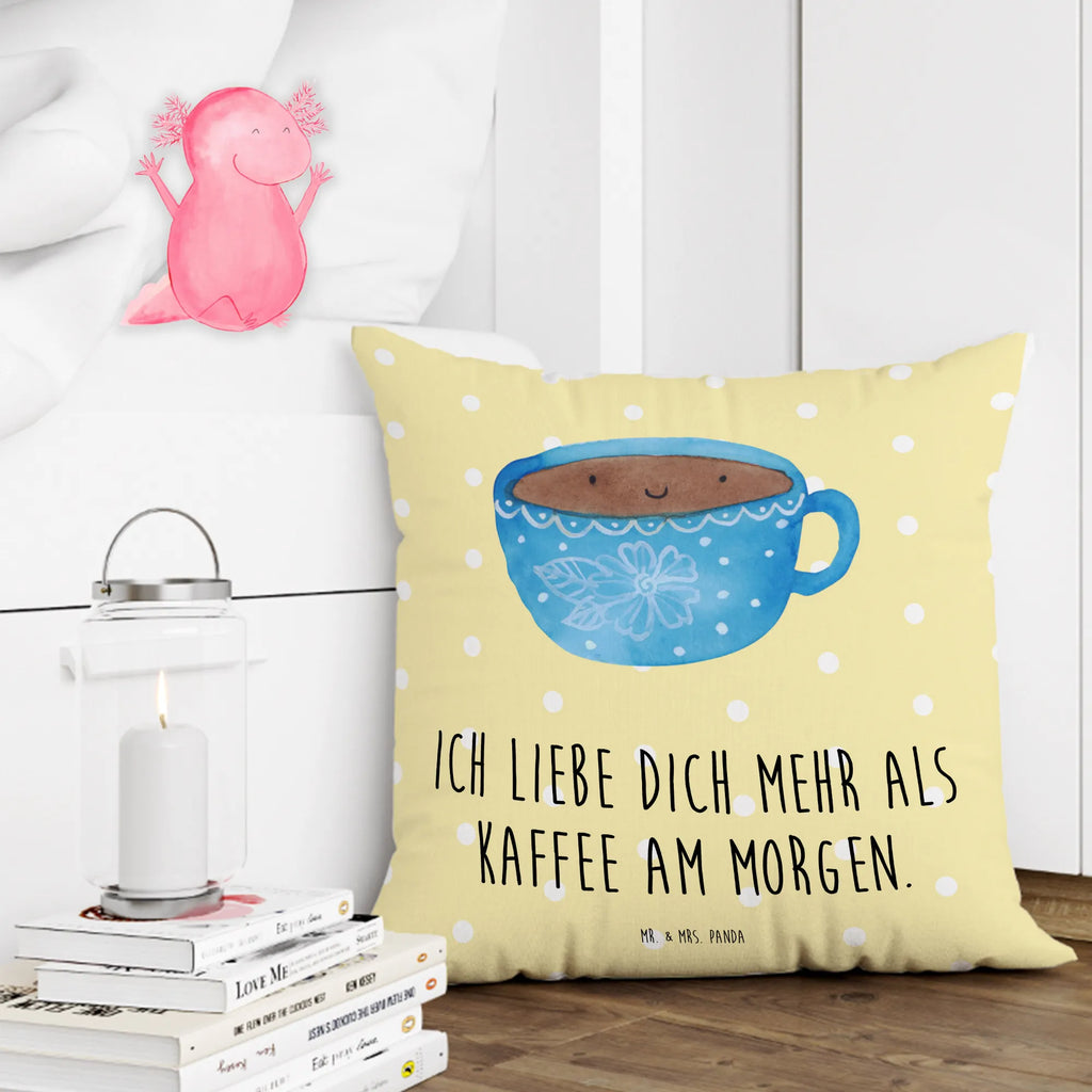 Cushion Coffee Cup settee, cushion, pad, pillow case, bedroom, 40x40, sofa, bed, couch, soft, 40 x 40, fluffy, Pillow, pillows, small animals, cute, funny, cute animal motives, hand drawn, small world, funny sayings, good mood, happy, gifts, gift ideas, special gifts, animal lover, card, love, pleasure, taste, cup, happiness, Coffee