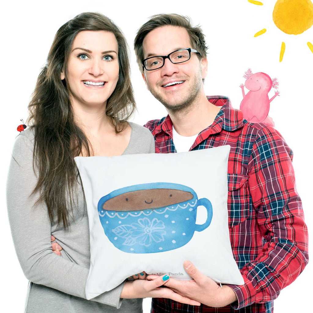 Cushion Coffee Cup settee, cushion, pad, pillow case, bedroom, 40x40, sofa, bed, couch, soft, 40 x 40, fluffy, Pillow, pillows, small animals, cute, funny, cute animal motives, hand drawn, small world, funny sayings, good mood, happy, gifts, gift ideas, special gifts, animal lover, card, love, pleasure, taste, cup, happiness, Coffee