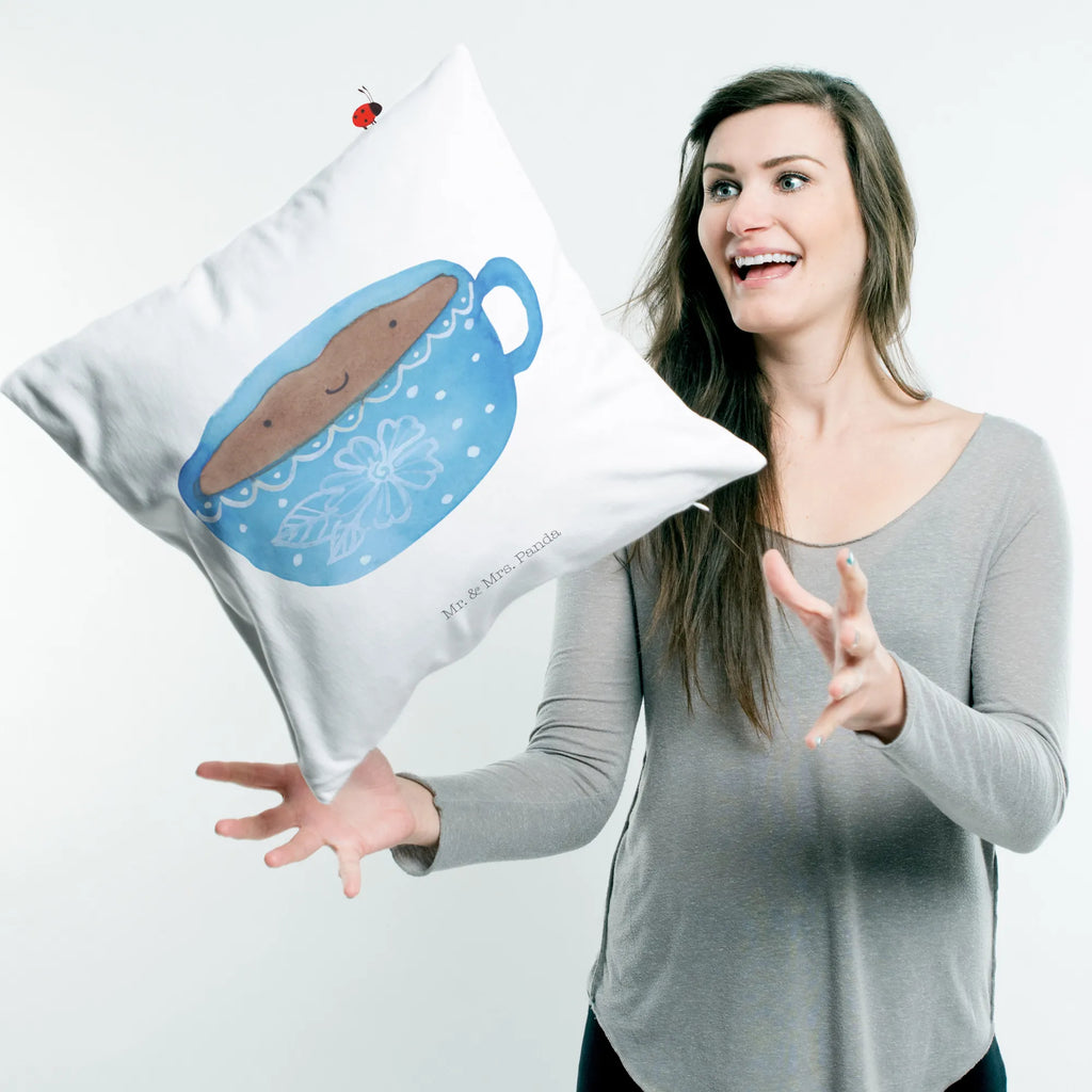 Cushion Coffee Cup settee, cushion, pad, pillow case, bedroom, 40x40, sofa, bed, couch, soft, 40 x 40, fluffy, Pillow, pillows, small animals, cute, funny, cute animal motives, hand drawn, small world, funny sayings, good mood, happy, gifts, gift ideas, special gifts, animal lover, card, love, pleasure, taste, cup, happiness, Coffee