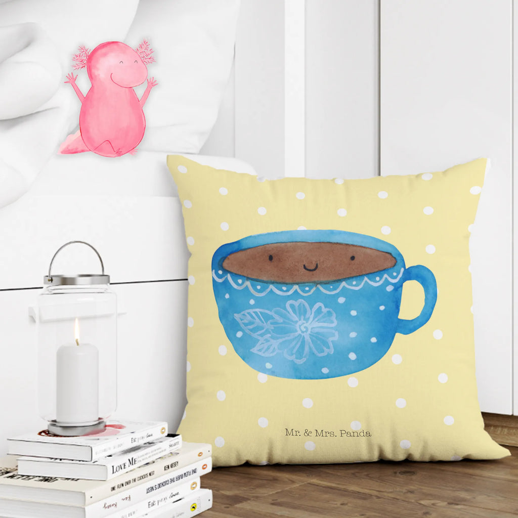 Cushion Coffee Cup settee, cushion, pad, pillow case, bedroom, 40x40, sofa, bed, couch, soft, 40 x 40, fluffy, Pillow, pillows, small animals, cute, funny, cute animal motives, hand drawn, small world, funny sayings, good mood, happy, gifts, gift ideas, special gifts, animal lover, card, love, pleasure, taste, cup, happiness, Coffee