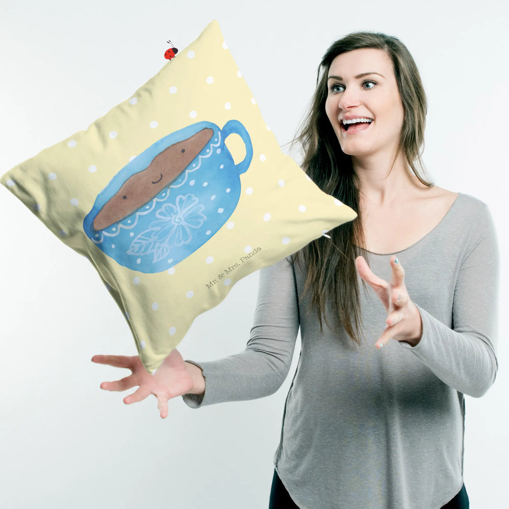 Cushion Coffee Cup settee, cushion, pad, pillow case, bedroom, 40x40, sofa, bed, couch, soft, 40 x 40, fluffy, Pillow, pillows, small animals, cute, funny, cute animal motives, hand drawn, small world, funny sayings, good mood, happy, gifts, gift ideas, special gifts, animal lover, card, love, pleasure, taste, cup, happiness, Coffee