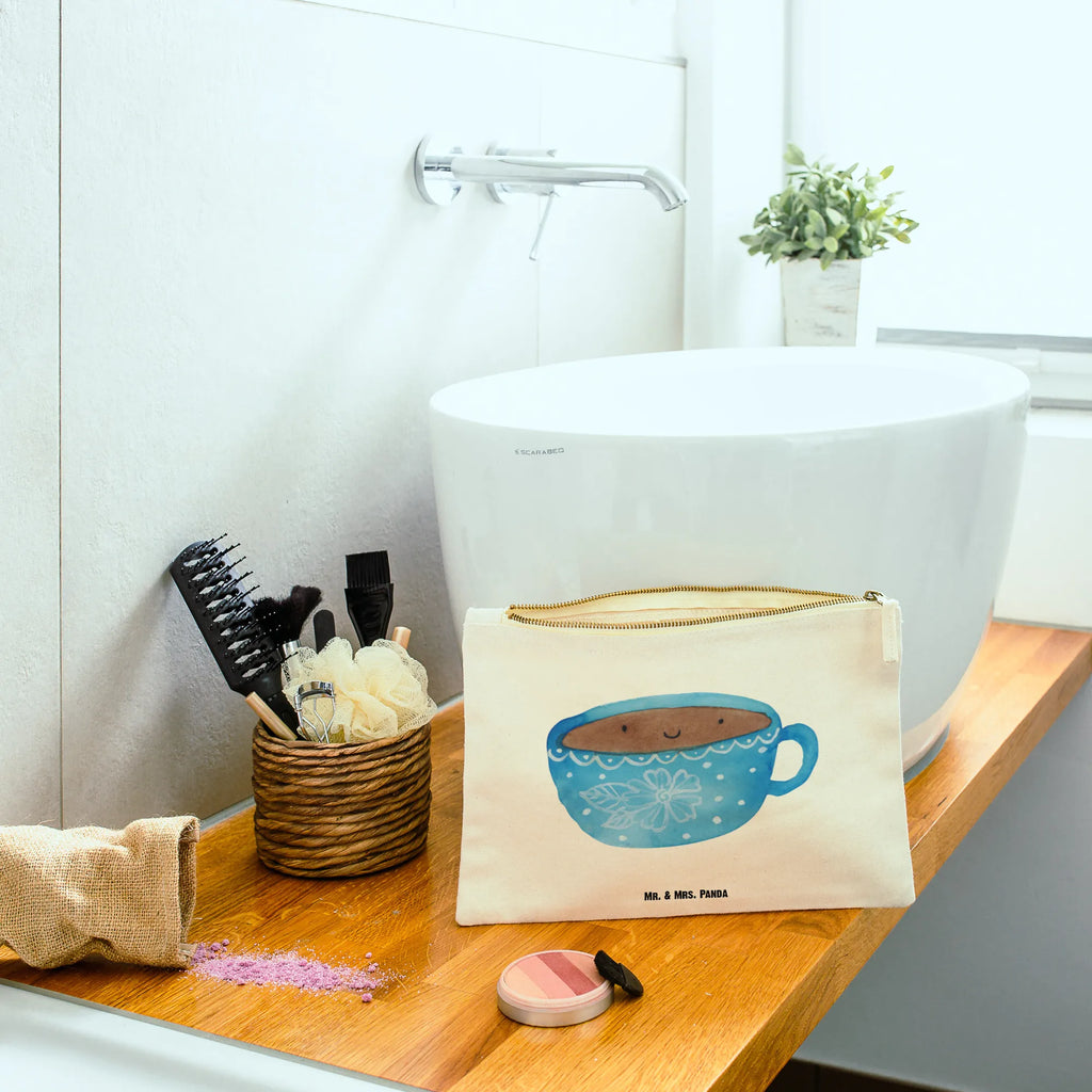 torebka na makijaż Kawa kubek beauty case, pencil case, aufbewahrungsbeutel, Kosmetikbeutel, kosmetiktäschchen, Kosmetiktasche, Stiftemäppchen, Kulturbeutel, Etui, Kulturtasche, Schminktasche, pinsel tasche, Schlampermäppchen, Schminktäschchen, utensilientasche, Waschbeutel, Federmappe, beauty tasche, aufbewahrungstasche, Schminkbeutel, Waschtasche, Mäppchen, toiletry bag, Tiermotive, Tiere, Lustige Sprüche, Gute Laune, Kaffee, Genuss, Tasse, Liebe, Glücklich, Geschmack