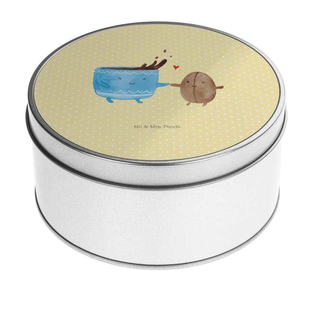 okrągła puszka z blachy kawa ziarno Motywy zwierzęce, dobra energia, zabawne powiedzonka, zwierzęta