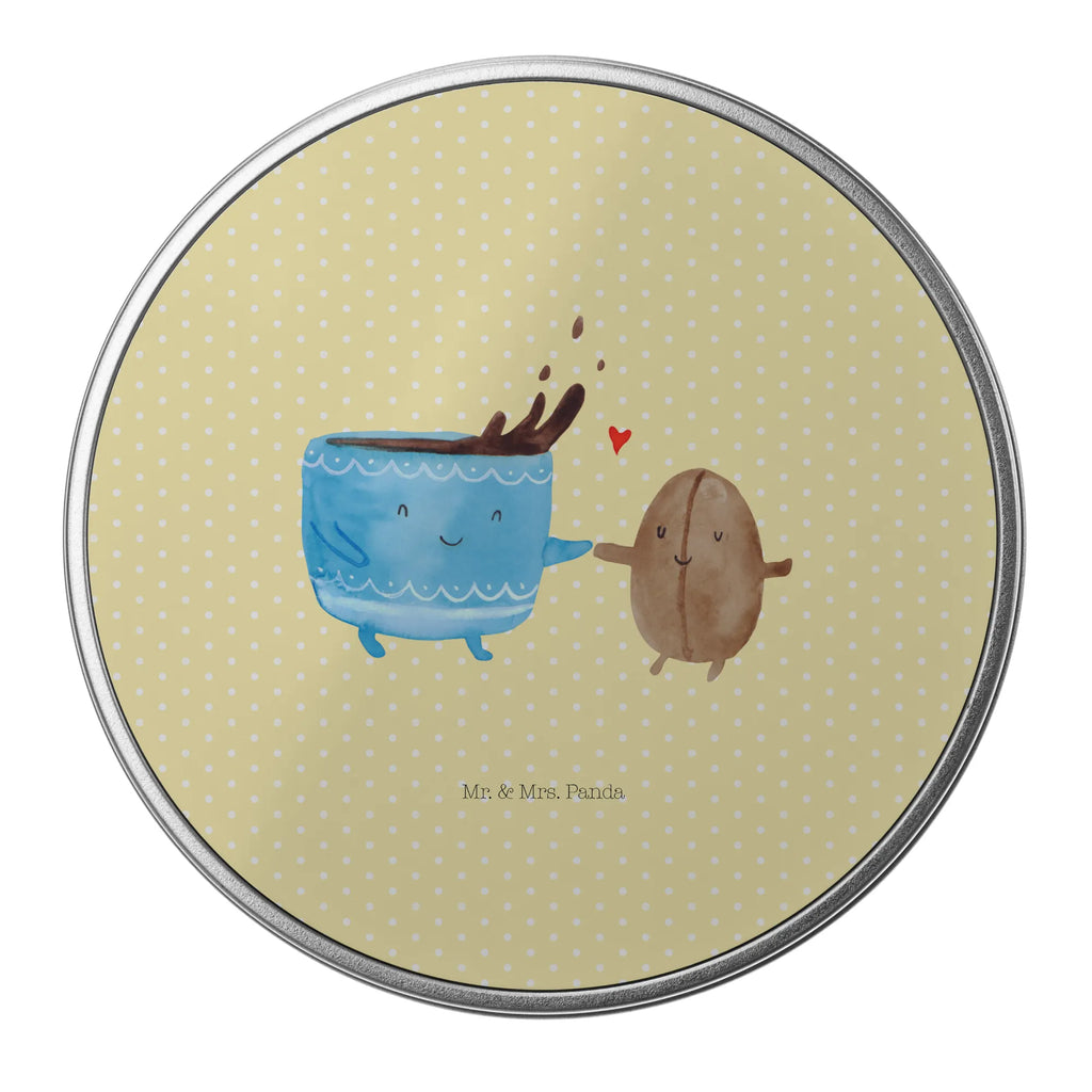 okrągła puszka z blachy kawa ziarno Motywy zwierzęce, dobra energia, zabawne powiedzonka, zwierzęta